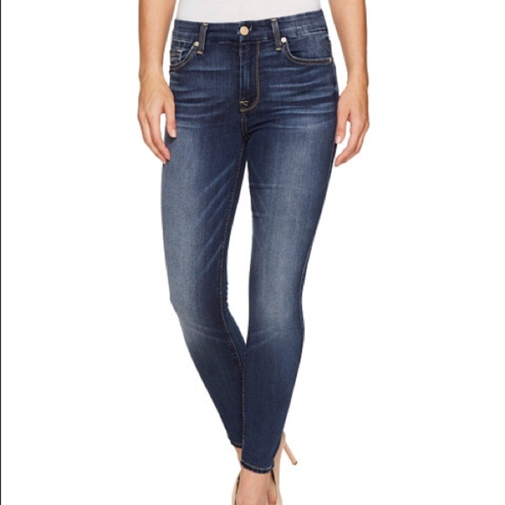 7 For All Mankind Women's Blue Ankle Jeans